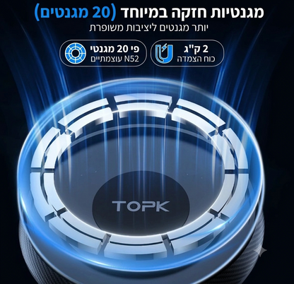 מעמד טלפון מגנטי לרכב MagSafe | מגנט חזק במיוחד | הפעלה ביד אחת