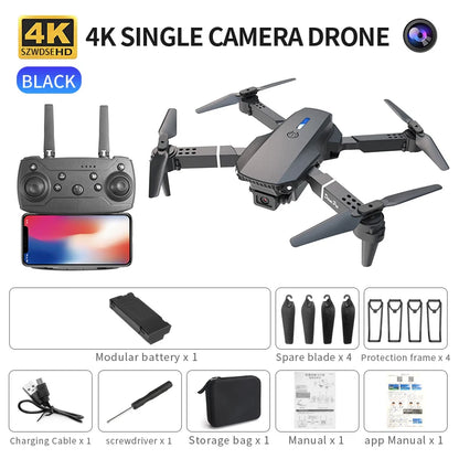רחפן מקצועי מתקפל E88 Pro עם מצלמת HD כפולה ושלט חכם