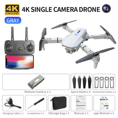 רחפן מקצועי מתקפל E88 Pro עם מצלמת HD כפולה ושלט חכם